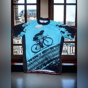 VGOWATER SHORT SLEEVES MEN CYCLING SHIRT. NWT BLUE/BLACK. *****CLEARANCE